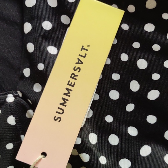 NWT Summersalt Size 2 The Ruffle Backflip Nero Dot One Piece Swimsuit - Picture 3 of 16